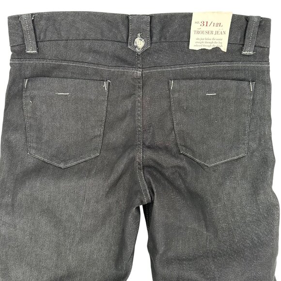 NWT Banana Republic Womens Black Mid Rise Flared Trouser Jean Sz. 31/12L - Picture 4 of 12